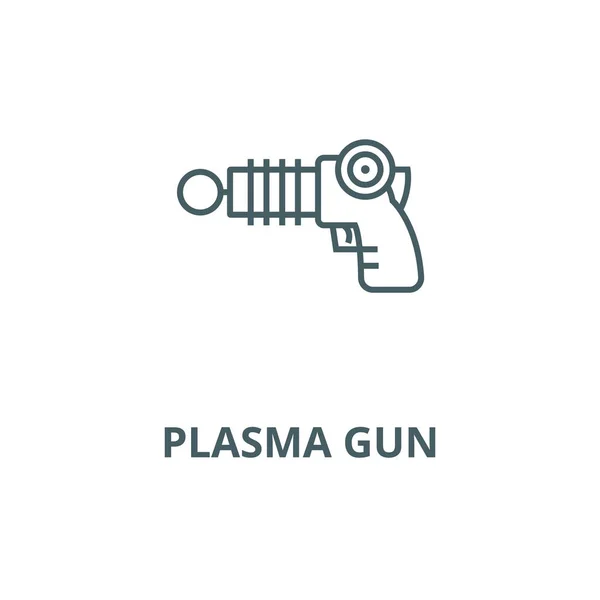 Plasma Gun vector lijn icoon, lineair concept, omtrek teken, symbool — Stockvector