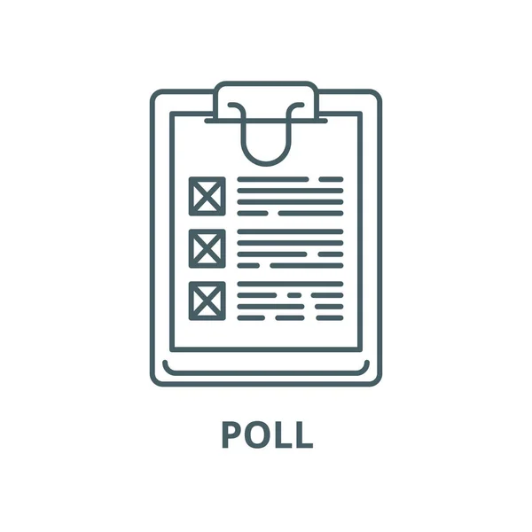 Poll vector lijn pictogram, lineair concept, overzichts teken, symbool — Stockvector