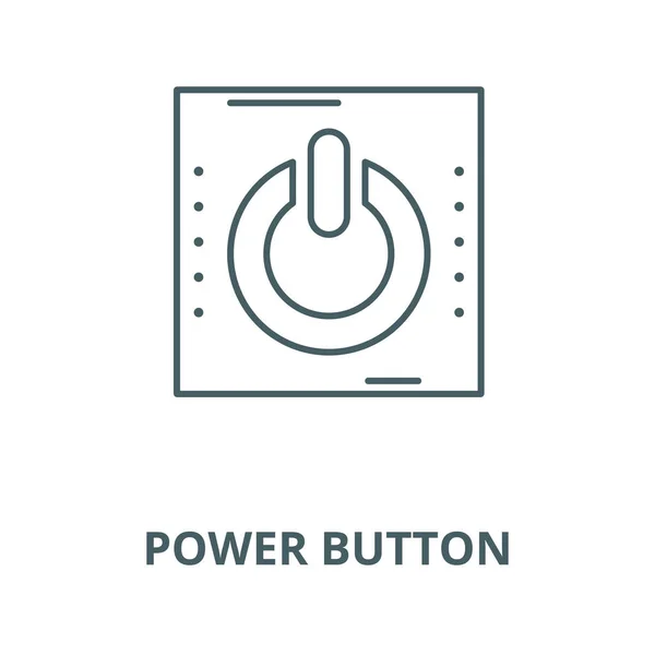 Power button vector line icon, linear concept, outline sign, symbol — Stock Vector