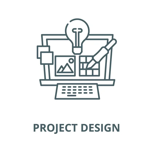 Projeto design vetor ícone de linha, conceito linear, sinal de contorno, símbolo — Vetor de Stock
