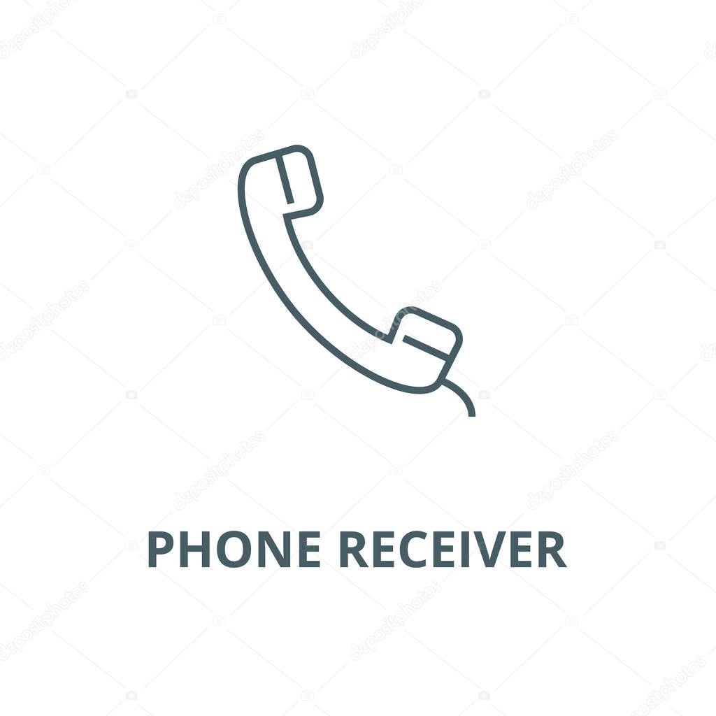 Phone receiver vector line icon, linear concept, outline sign, symbol