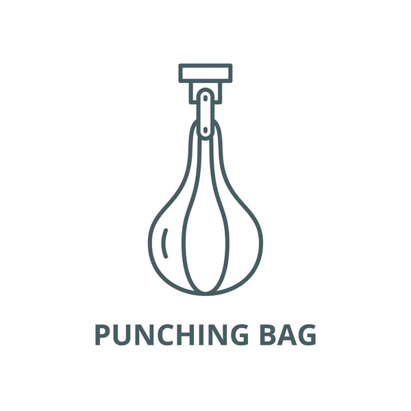 Punching bag vector line icon, linear concept, outline sign, symbol — Stock Vector