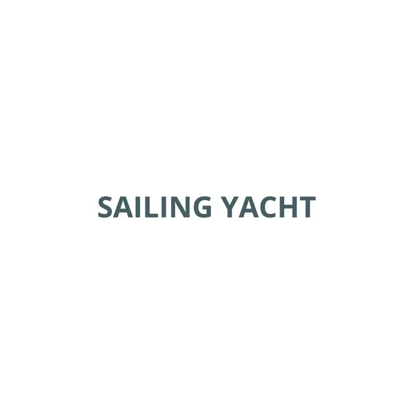 Sailing yacht vector line icon, linear concept, outline sign, symbol — Stock Vector