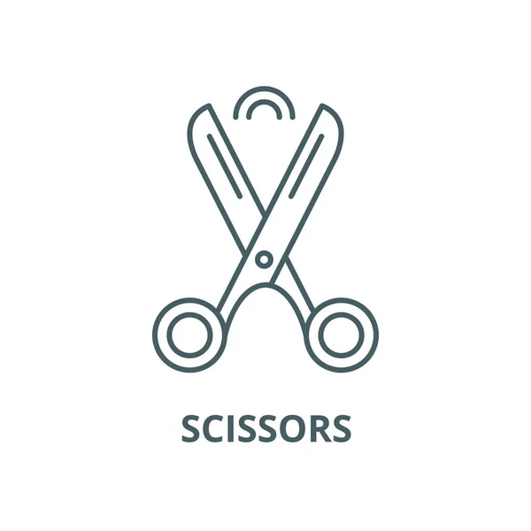 Schaar vector lijn pictogram, lineair concept, omtrek teken, symbool — Stockvector