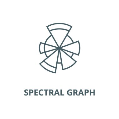Spektral grafik vektör çizgi simgesi, doğrusal kavram, anahat işareti, sembol