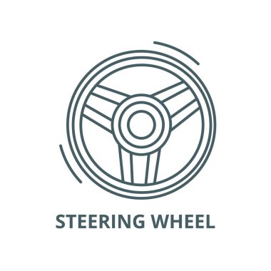 Direksiyon vektör çizgi simgesi, doğrusal kavram, anahat işareti, sembol