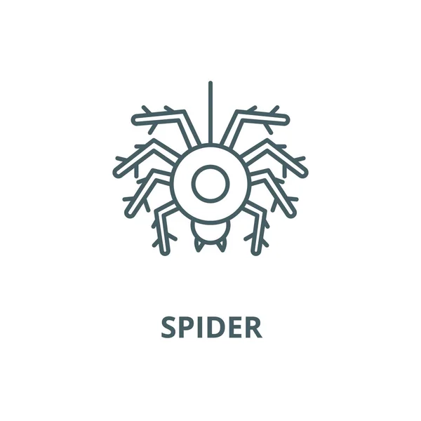 Spider vector lijn icon, lineaire concept, omtrek teken, symbool — Stockvector