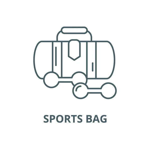 Sports bag vector line icon, linear concept, outline sign, symbol — Stock Vector