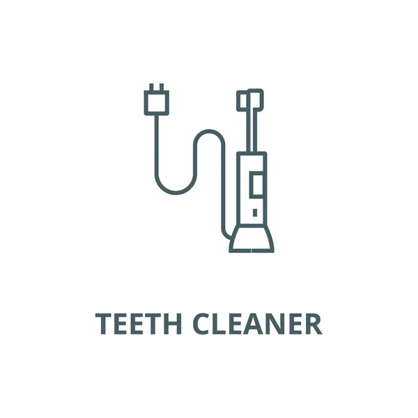 Teeth cleaner vector line icon, linear concept, outline sign, symbol — Stock Vector