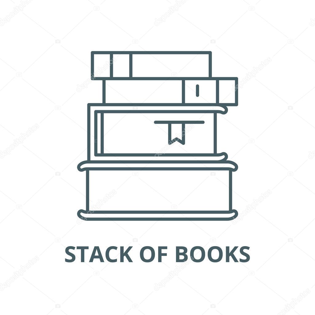 Stack of books vector line icon, linear concept, outline sign, symbol