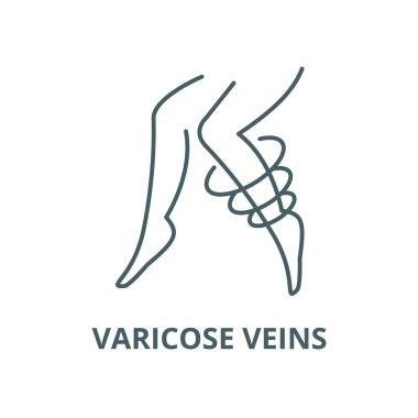 Varis vektör çizgi simgesi, doğrusal kavram, anahat işareti, sembol