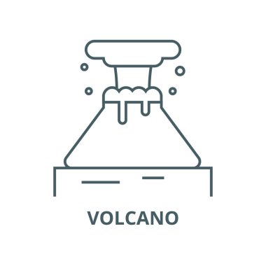 Volkan vektör çizgi simgesi, doğrusal kavram, anahat işareti, sembol