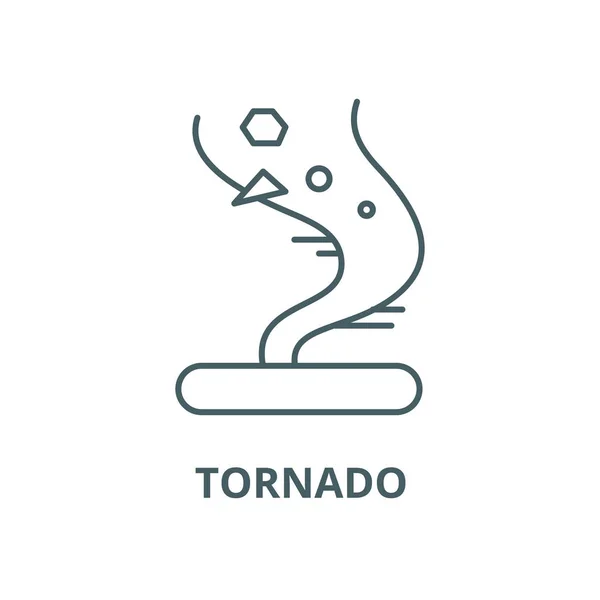 Ikona linii wektorowej Tornado, koncepcja liniowa, znak konspektu, symbol — Wektor stockowy