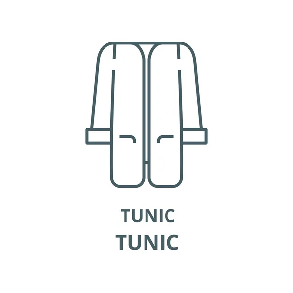 Túnica icono de línea vectorial, concepto lineal, signo de contorno, símbolo — Archivo Imágenes Vectoriales