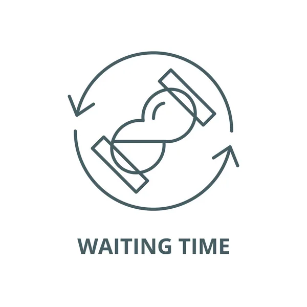 Waiting time vector line icon, linear concept, outline sign, symbol