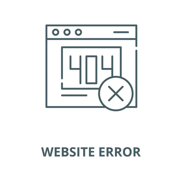 Website error vector lijn icoon, lineair concept, omtrek teken, symbool — Stockvector