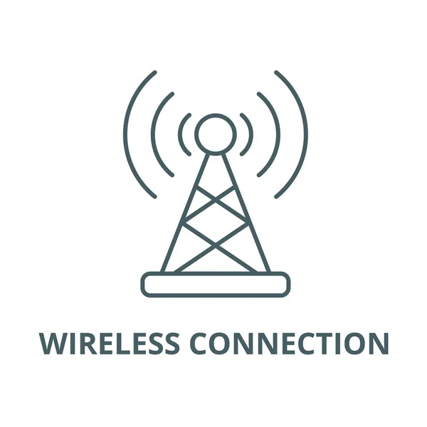 Wireless connection vector line icon, linear concept, outline sign, symbol — Stock Vector