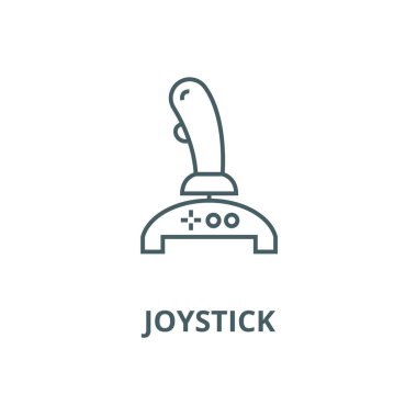 Joystick vektör çizgisi simgesi, doğrusal kavram, anahat işareti, sembol