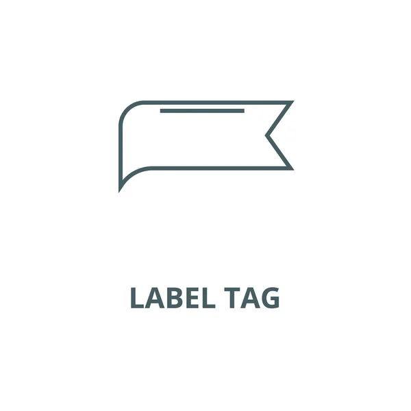 Étiquette icône de ligne vectorielle, concept linéaire, signe de contour, symbole — Image vectorielle