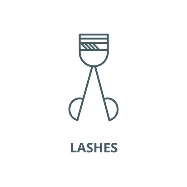 Lashes vector line icon, linear concept, bosquejo sign, symbol — Vector de stock
