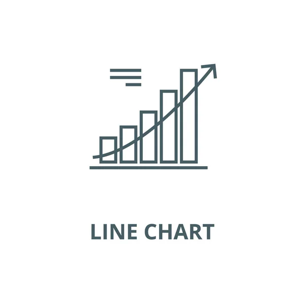 Line chart vector line icon, linear concept, outline sign, symbol