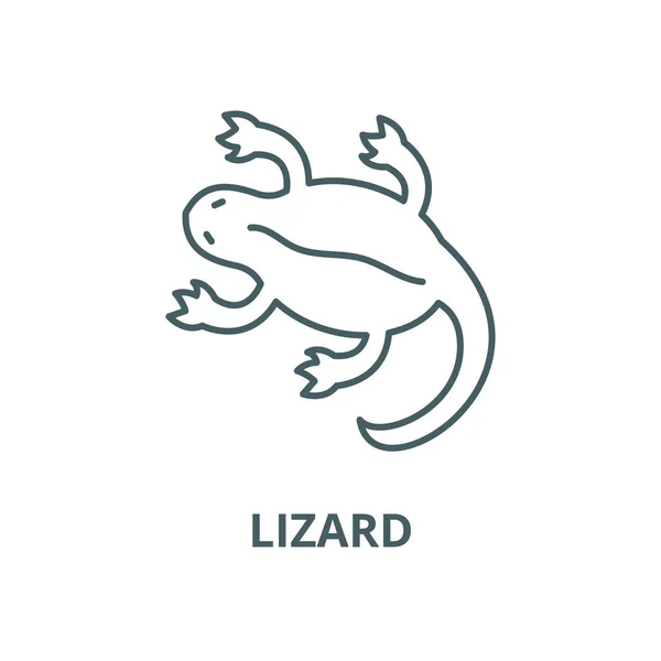 Lizard vektor linje ikon, linjär Concept, kontur skylt, symbol — Stock vektor