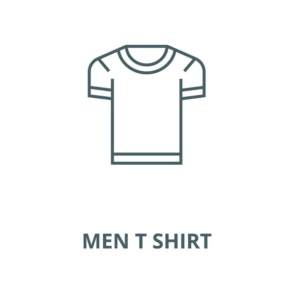 T shirt uomo icona della linea vettoriale, concetto lineare, segno di contorno, simbolo — Vettoriale Stock