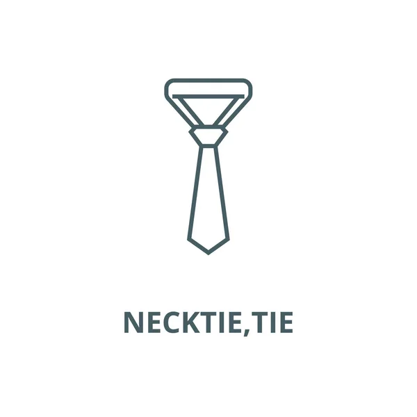 Corbata, icono de línea vectorial de corbata, concepto lineal, signo de contorno, símbolo — Vector de stock