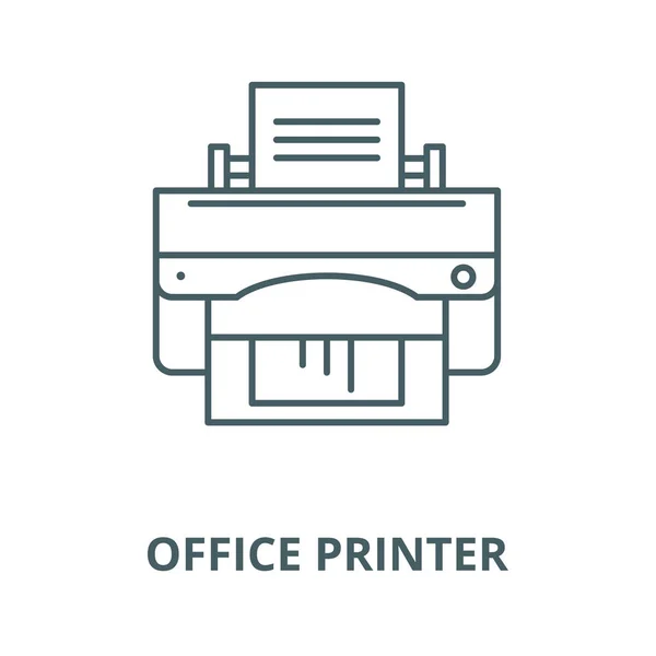 Imprimante bureautique icône de ligne vectorielle, concept linéaire, signe de contour, symbole — Image vectorielle