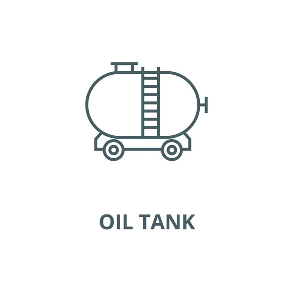 Ikona linii wektorowej zbiornika oleju, koncepcja liniowa, znak konspektu, symbol — Wektor stockowy
