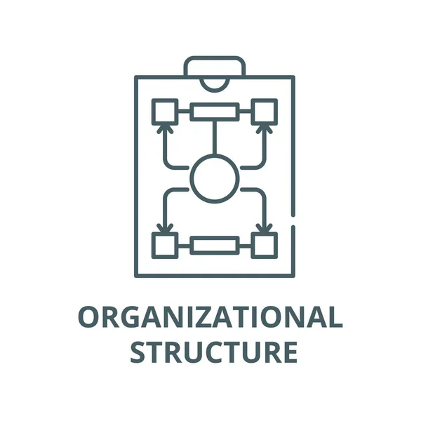 Organisatiestructuur vector lijn icoon, lineair concept, omtrek teken, symbool — Stockvector