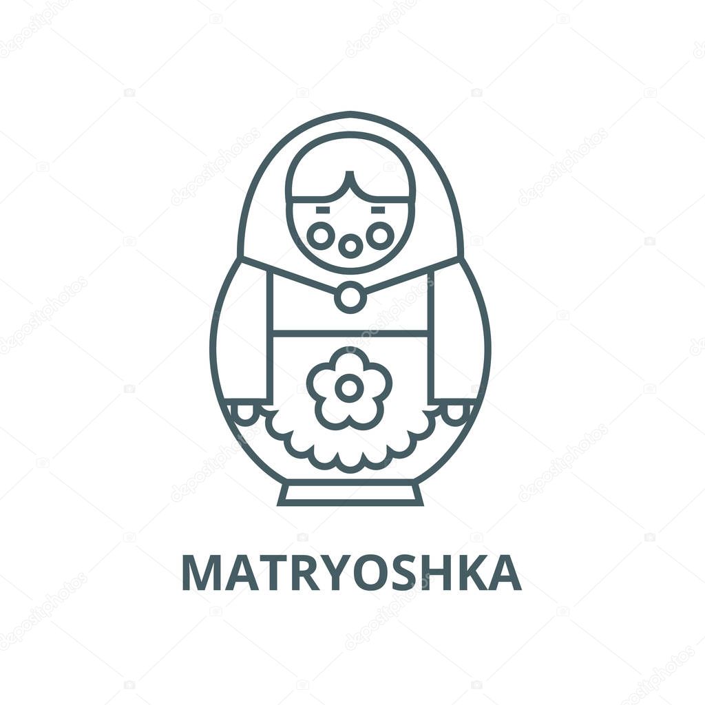 Matryoshka vector line icon, linear concept, outline sign, symbol