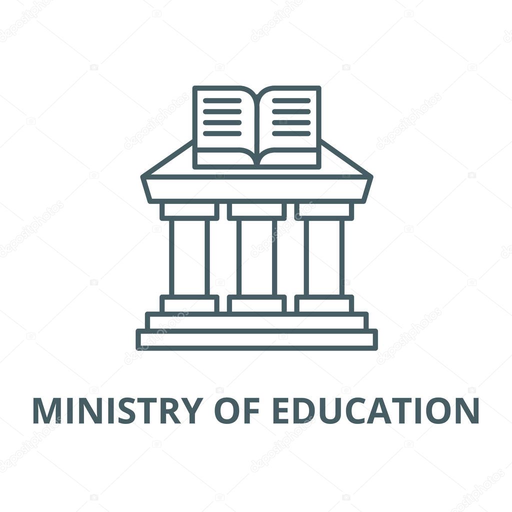Ministry of education vector line icon, linear concept, outline sign, symbol