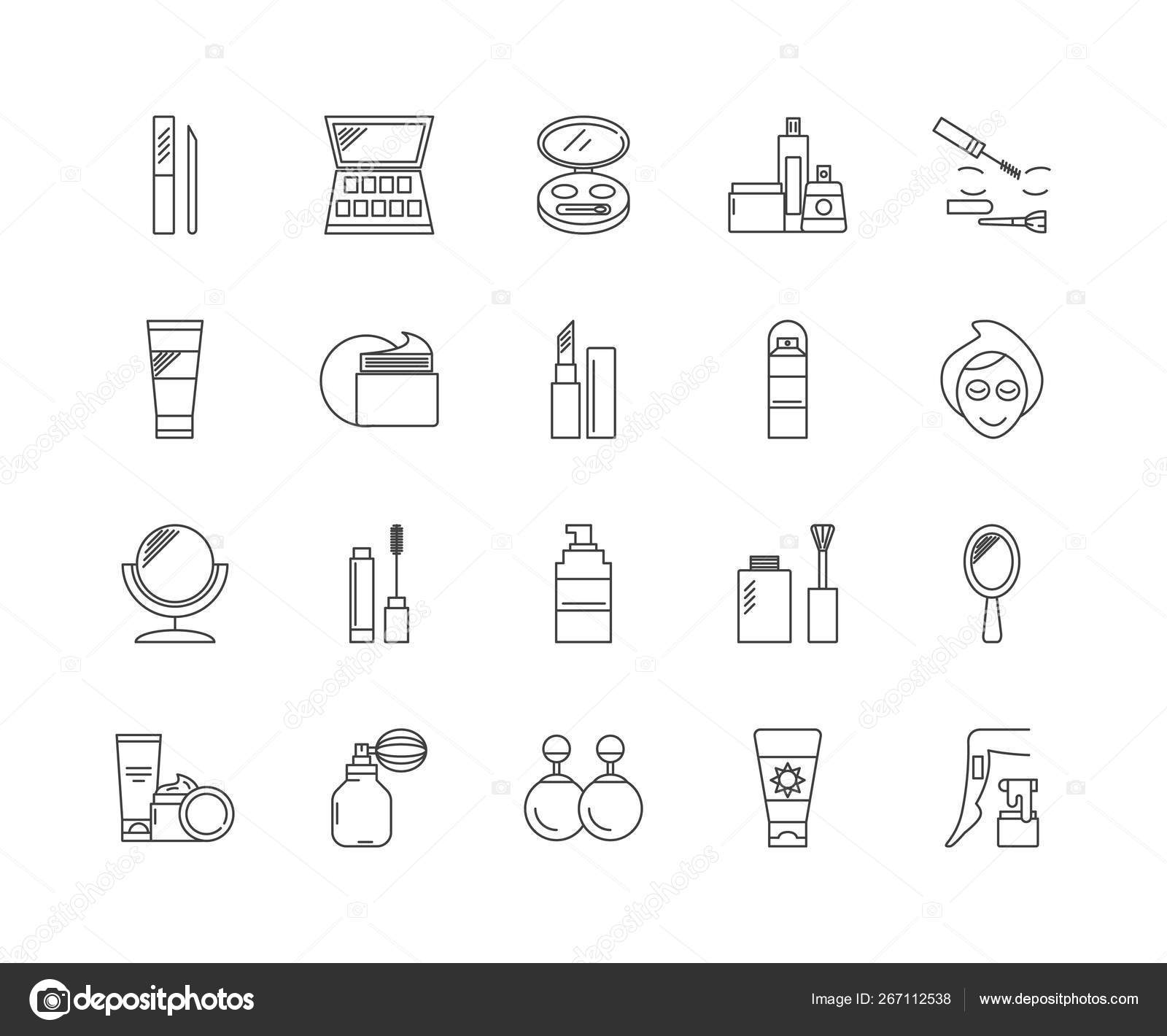 Beauty Produktionslinie Symbole Zeichen Vektor Set Skizzieren Illustrationskonzept Vektorgrafik Lizenzfreie Grafiken C Iconsgraph 267112538 Depositphotos