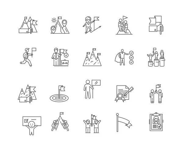 Checkbox line icons, signs, vector set, outline konsep ilustrasi - Stok Vektor