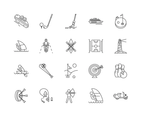 Иконки, знаки, векторный набор, концепция наброска — стоковый вектор