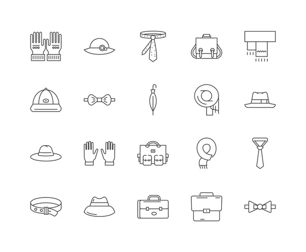 Haberdashery line icons, signs, vector set, outline illustration concept — Stock Vector