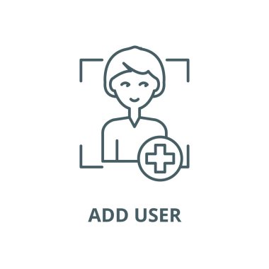 Kullanıcı vektör satırı simgesi, anahat kavramı, doğrusal işaret ekleme