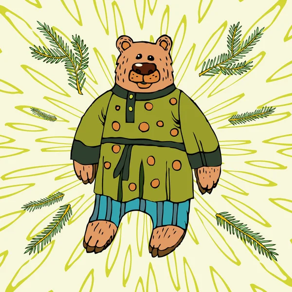 Rosyjskiego Niedźwiedzia Znaków Narodowych Garniturze Symbolem Władzy Rosyjskiej Bohatera Rosyjskich — Wektor stockowy