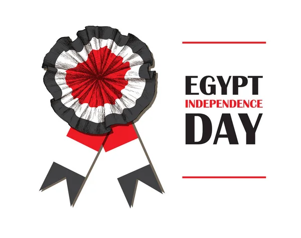 Day revolution in Egypt. July 23rd. National independence day in Africa. badge, the drape of the fabric, the decoration for the decoration of Patriotic events with the colors of the flag of Egypt. The — Stock Vector