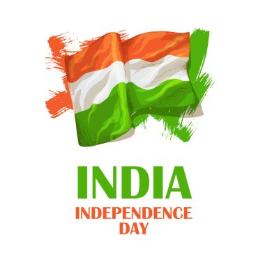 Hindistan'ın bağımsızlık günü. 15 Ağustos. Hint üç renkli.