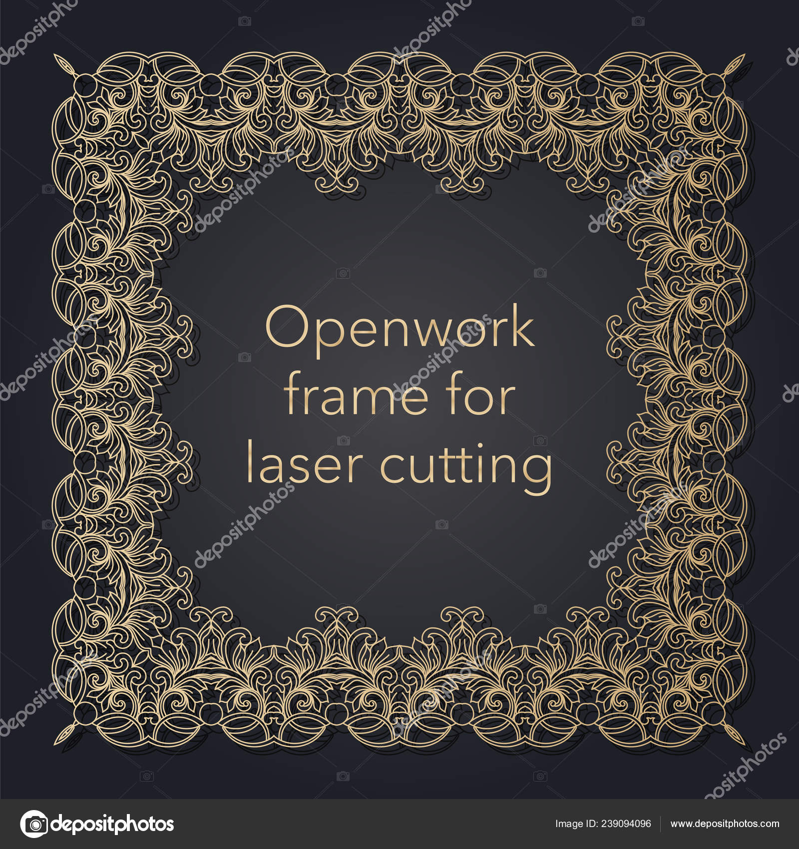 Vintage Openwork Laser Cutting Frame For Interior Design