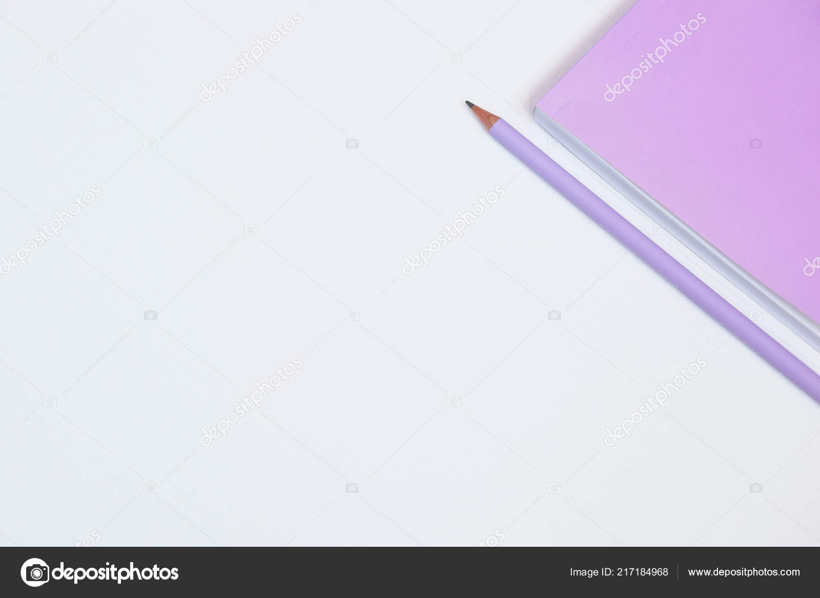 Soft Focus Pastel Pink Notepad Pencil Light Paper Background Minimal Stock  Photo by ©leoleto 217184968