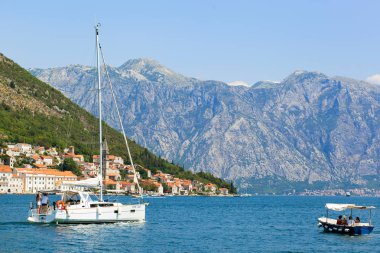 Bay Of Kotor, Perast, Karadağ - 15 Temmuz 2018: T