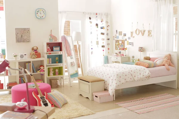 Una Configuración Dormitorio Chica Adolescente Para Rodar Una Película —  Fotos de Stock