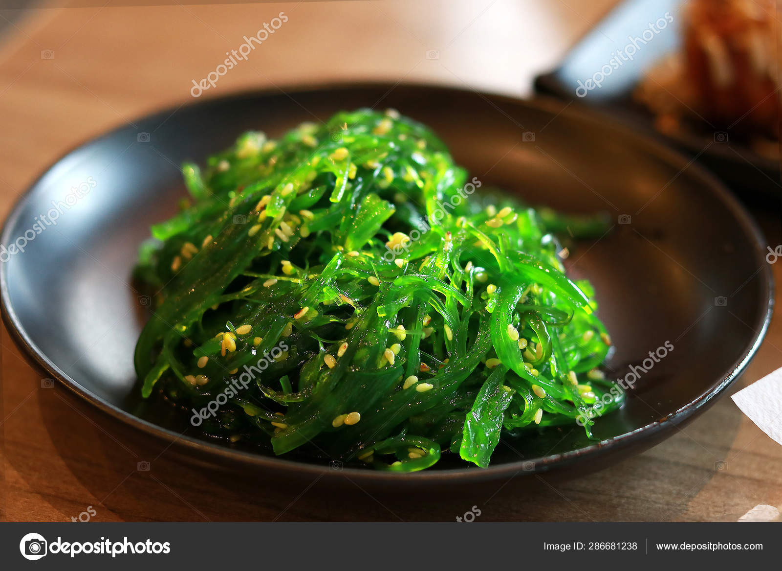 Chuka Wakame Served In Japanese Restaurant Stock Photo