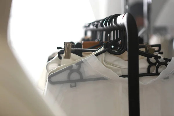Clothes rack on backstage 3 — Stock Photo, Image