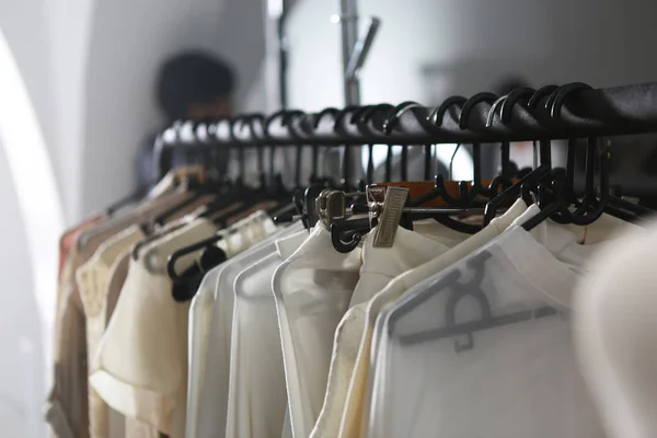 Clothes racks on backstage 2 — Stock Photo, Image