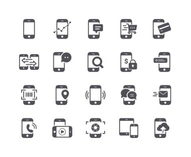 En az sayıda Smartphone düz simgesi
