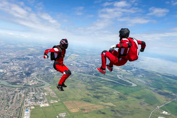 Fotografia Skydiving Conceito Recreação Ativa — Fotografia de Stock